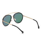 FARMINDALE | Polarized Circle Round Brow Bar Sunglasses- 6 Colors