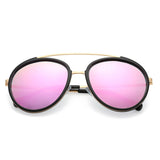 FARMINDALE | Polarized Circle Round Brow Bar Sunglasses- 6 Colors