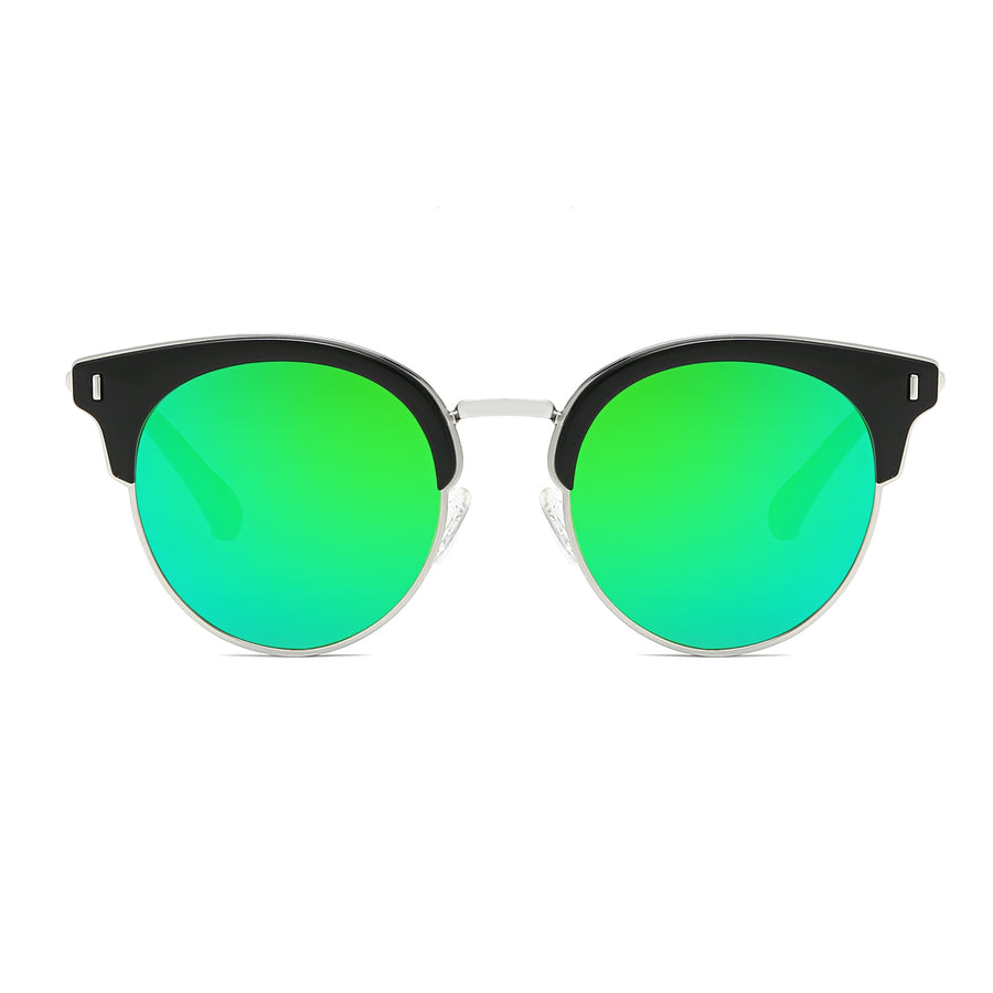 BILOXI Half Frame Round Cat-Eye Polarized Sunglasses- 6 Colors