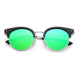 BILOXI Half Frame Round Cat-Eye Polarized Sunglasses- 6 Colors