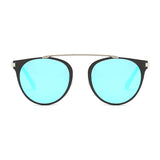 FRISCO | Modern Horn Rimmed Metal Frame Round Sunglasses- 5 Colors