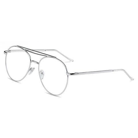 EDMOND | Aviator Clear Glasses Style Fashion Sunglasses Circle- Clear