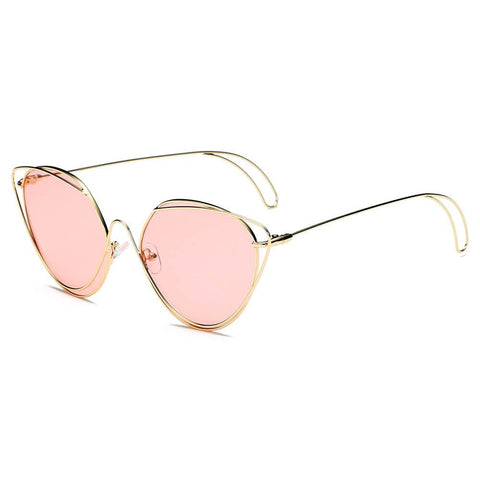 LISLE | Women Fashion Round Wire Art Cat Eye Sunglasses
