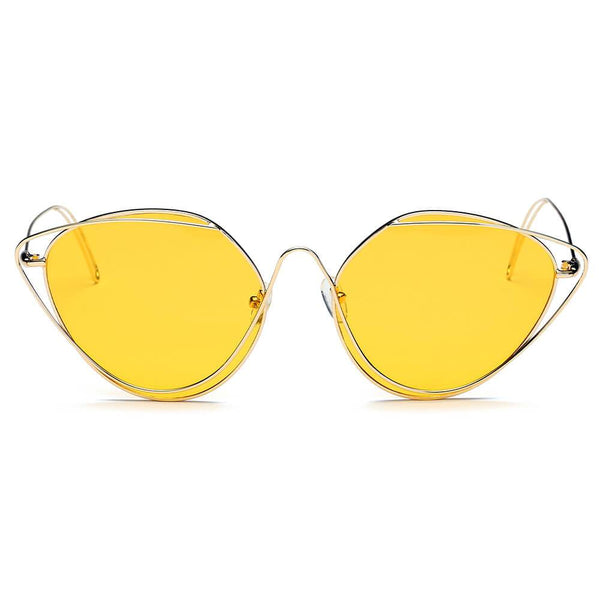 LISLE | Women Fashion Round Wire Art Cat Eye Sunglasses