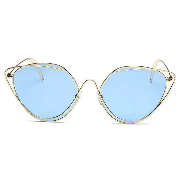 LISLE | Women Fashion Round Wire Art Cat Eye Sunglasses