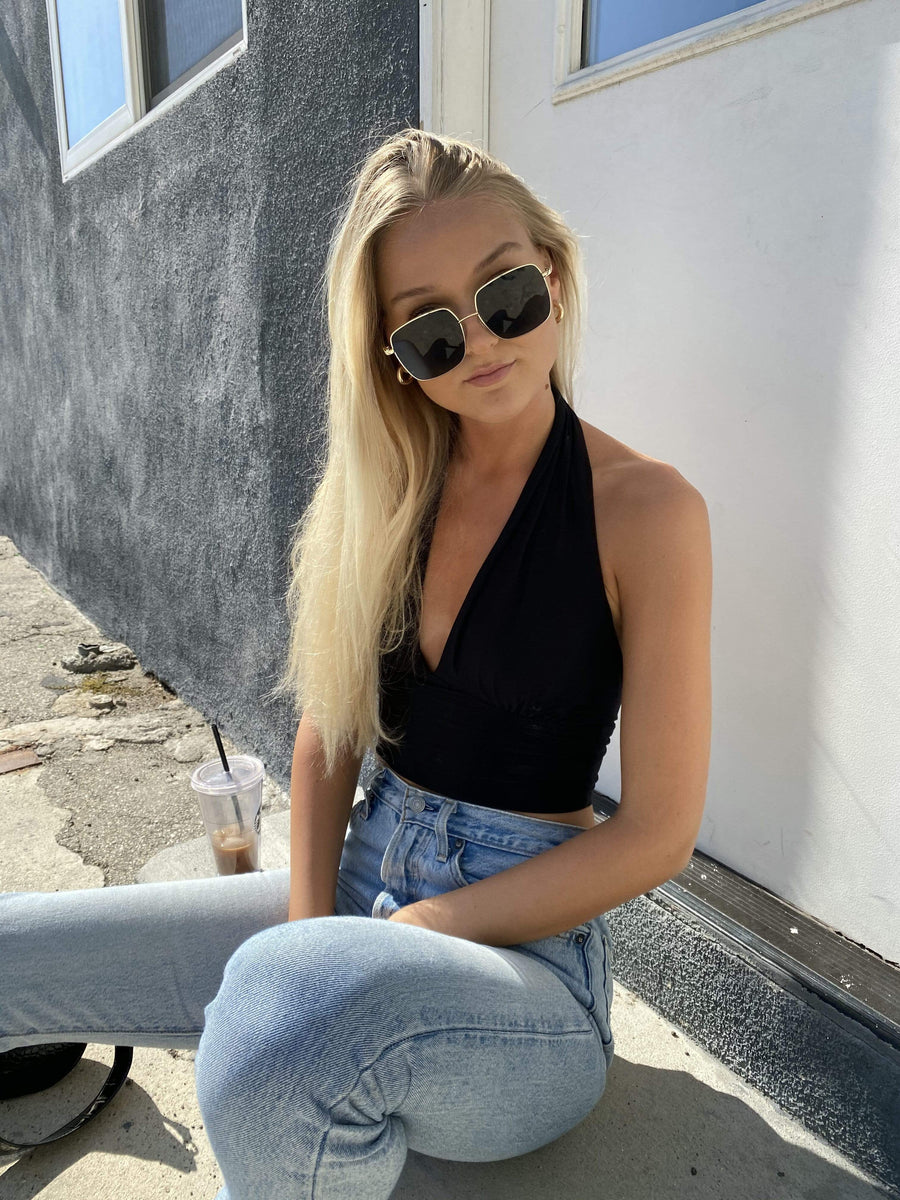 ENOCH | Metal Flat Lens Square Sunglasses- 2 Colors