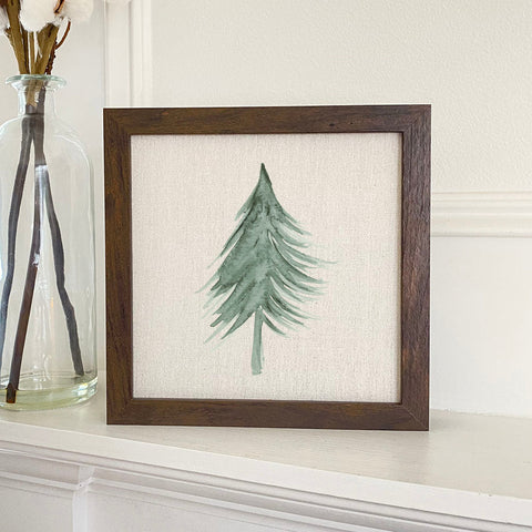 Evergreen Tree - Framed Sign