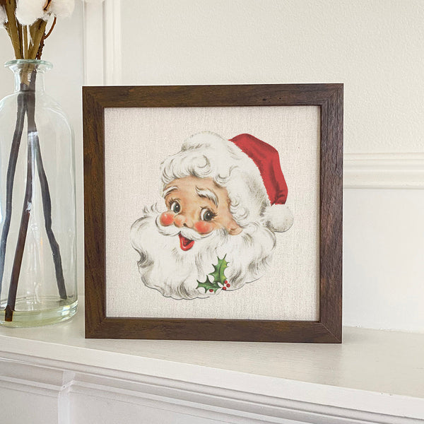 Vintage Santa - Framed Sign