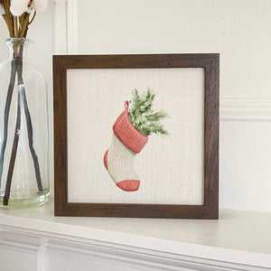 Christmas Pine Bouquet - Framed Sign