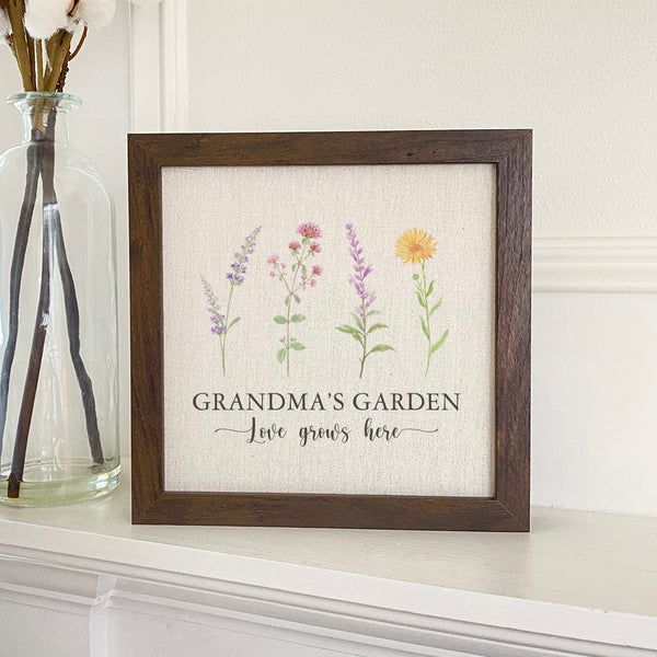 Grandma's Garden - Framed Sign