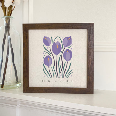 Crocus (Garden Edition) - Framed Sign