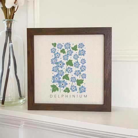 Delphinium (Garden Edition) - Framed Sign