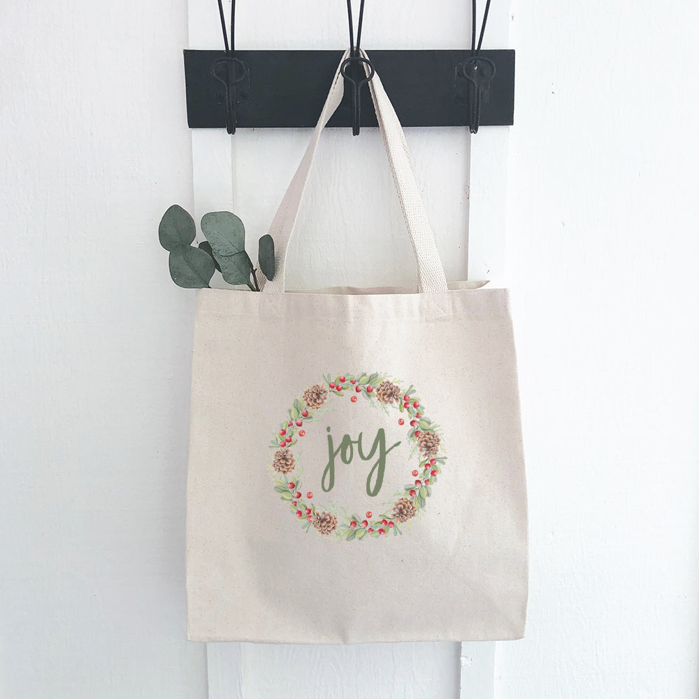 Joy Wreath - Canvas Tote Bag