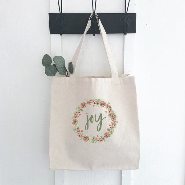Joy Wreath - Canvas Tote Bag