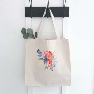 Red and Blue Bouquet - Canvas Tote Bag