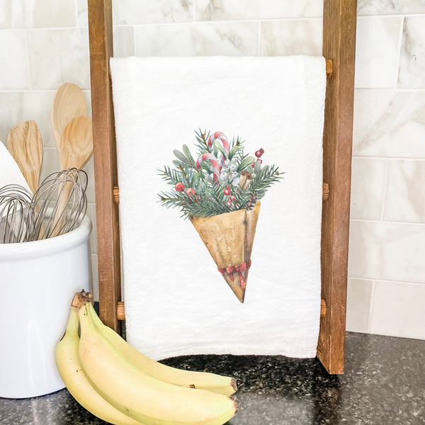 Christmas Pine Bouquet - Cotton Tea Towel