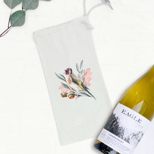 Gold Finch (Fall Birds) - Canvas Wine Bag