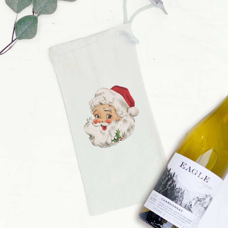 Vintage Santa - Canvas Wine Bag