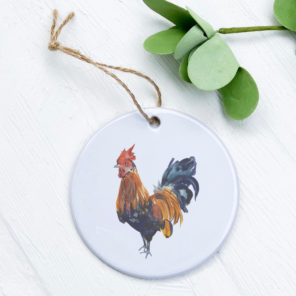 Watercolor Rooster - Ornament