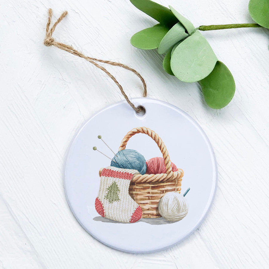 Fairytale Stocking with Yarn - Ornament