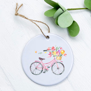 Spring Floral Bike - Ornament