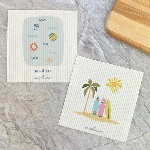 Sun & Sea, Surfboards 2pk - Swedish Dish Cloth