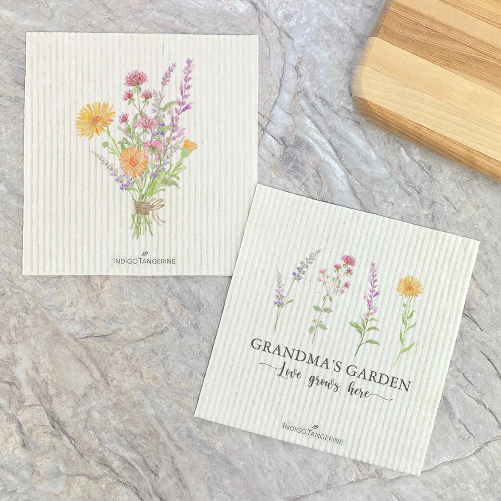 Grandma's Garden, Bouquet 2pk - Swedish Dish Cloth