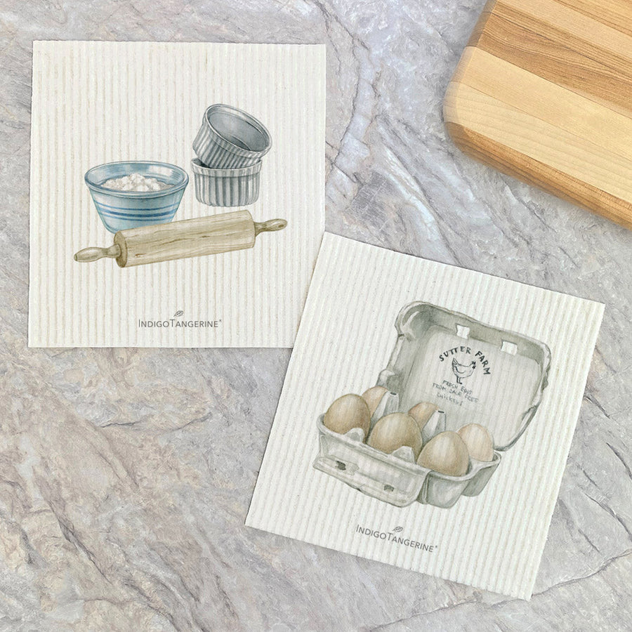 Baking Tools, Fresh Eggs 2pk - Swedish Dish Cloth