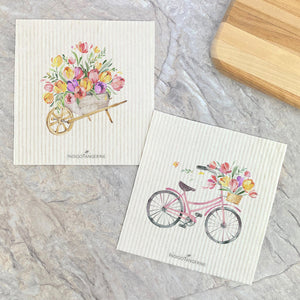 Spring Wheelbarrow, Bike 2pk - Swedish Dish Cloth