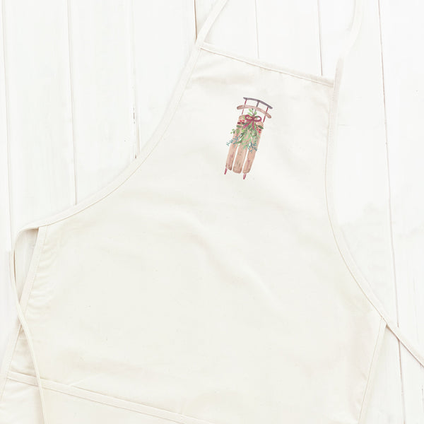 Sled with Mistletoe - Women's Apron