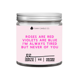 Roses Are Red Candle