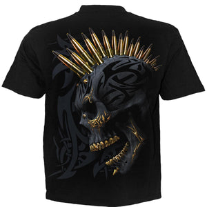 Bullet Mohawk Skull T-Shirt- 7 Sizes
