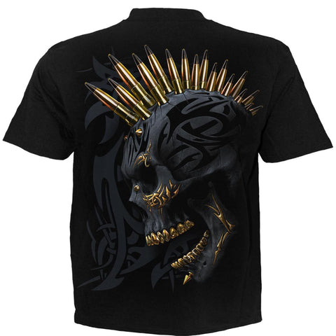 Bullet Mohawk Skull T-Shirt- 7 Sizes