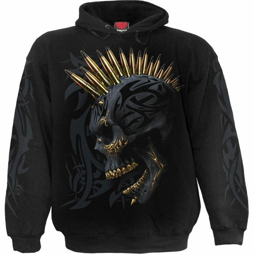 Bullet Mohawk Skull Hoodie- 5 Sizes