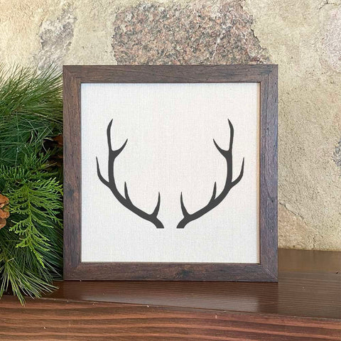 Antlers - Framed Sign