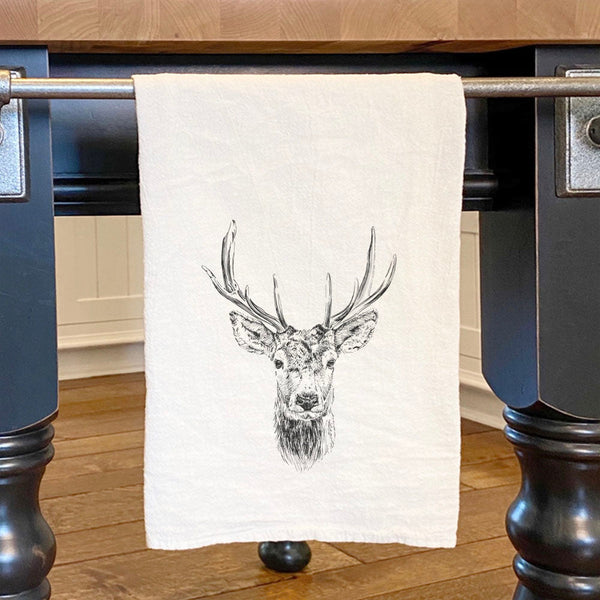 Hand Drawn Deer - Cotton Tea Towel