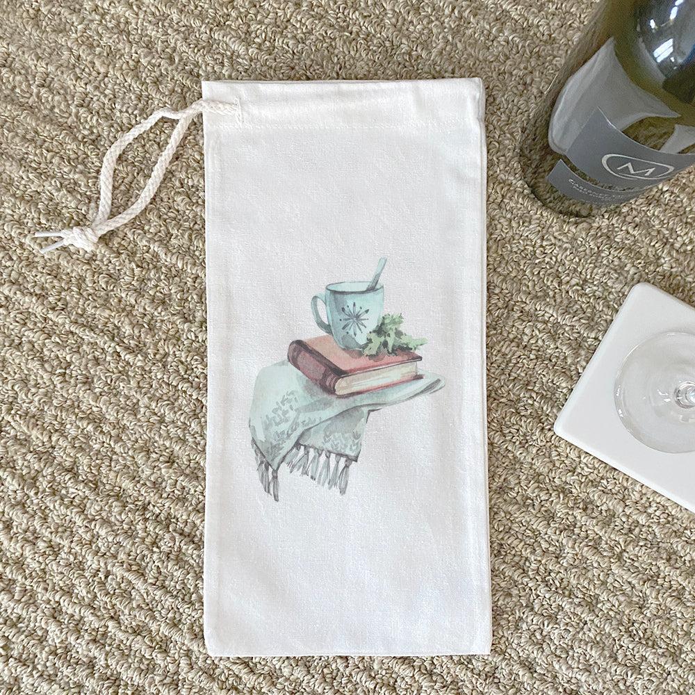 Cozy Book - Canvas Wine Bag