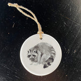 Watercolor Raccoon - Ornament