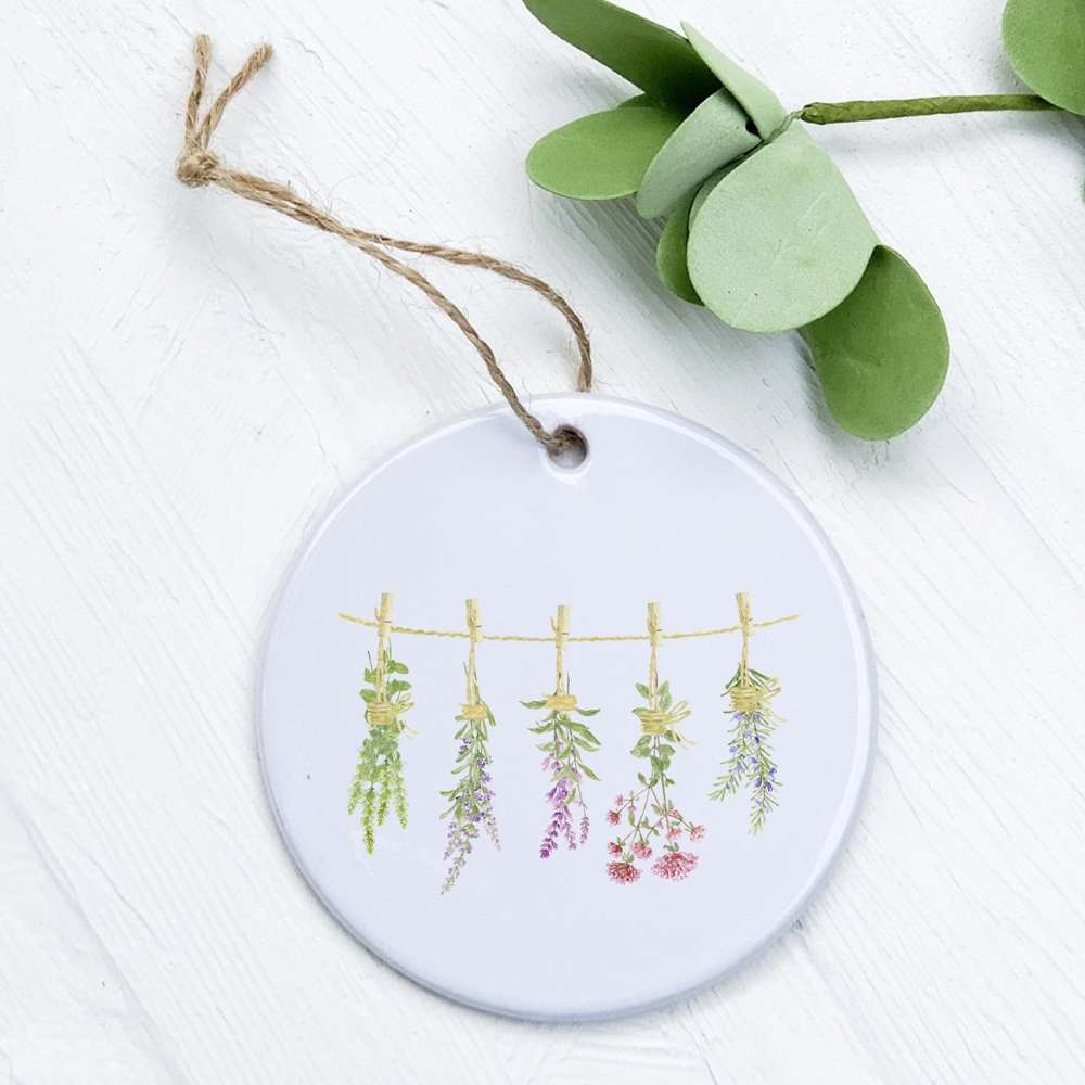 Herbs on a Line - Ornament