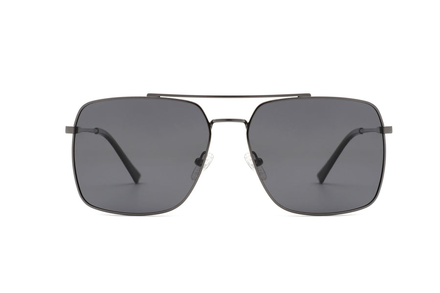 PJ101 - Men Classic Square Retro Metal Tinted Sunglasses