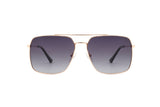 PJ101 - Men Classic Square Retro Metal Tinted Sunglasses