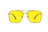 PJ101 - Men Classic Square Retro Metal Tinted Sunglasses