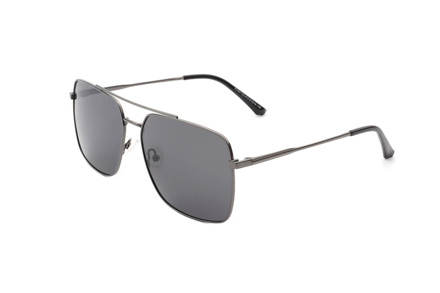 PJ101 - Men Classic Square Retro Metal Tinted Sunglasses