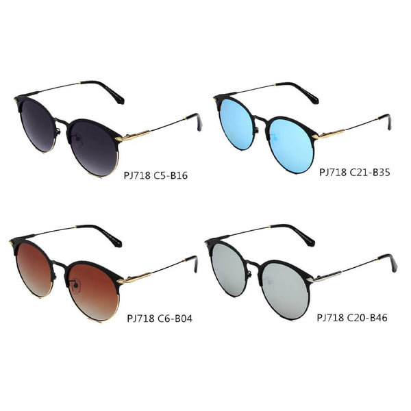 VILLARROBLEDO | Women Round Horn Rim Style Polarized Sunglasses