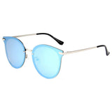 HORNACHUELOS | Women Round Flat Cat Eye Polarized Lens Sunglasses