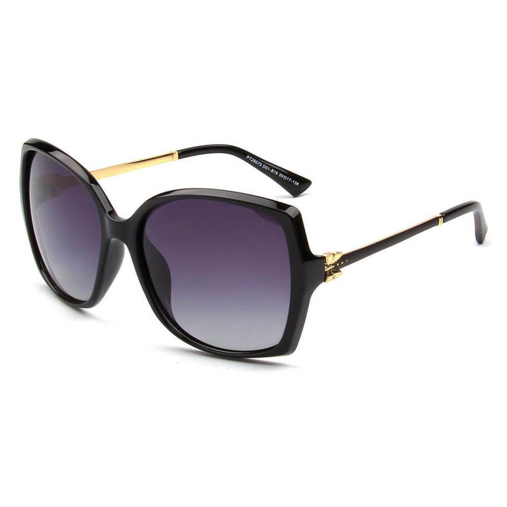 MATOAKA | Oversized Polarized Fashion Sunglasses- Black