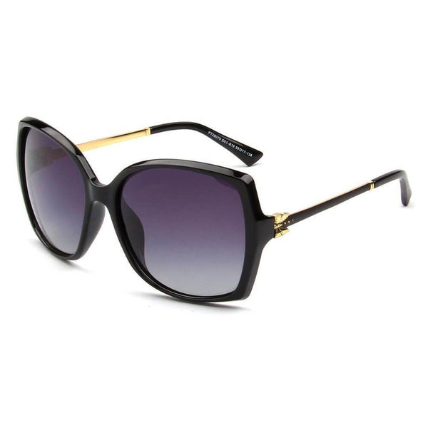 MATOAKA | Oversized Polarized Fashion Sunglasses- Black