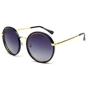 BMO | Round Polarized Fashion Circle Sunglasses- Black
