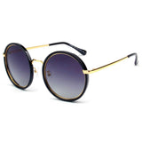 BMO | Round Polarized Fashion Circle Sunglasses- Black