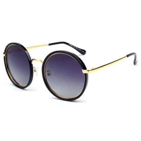 BMO | Round Polarized Fashion Circle Sunglasses- Black